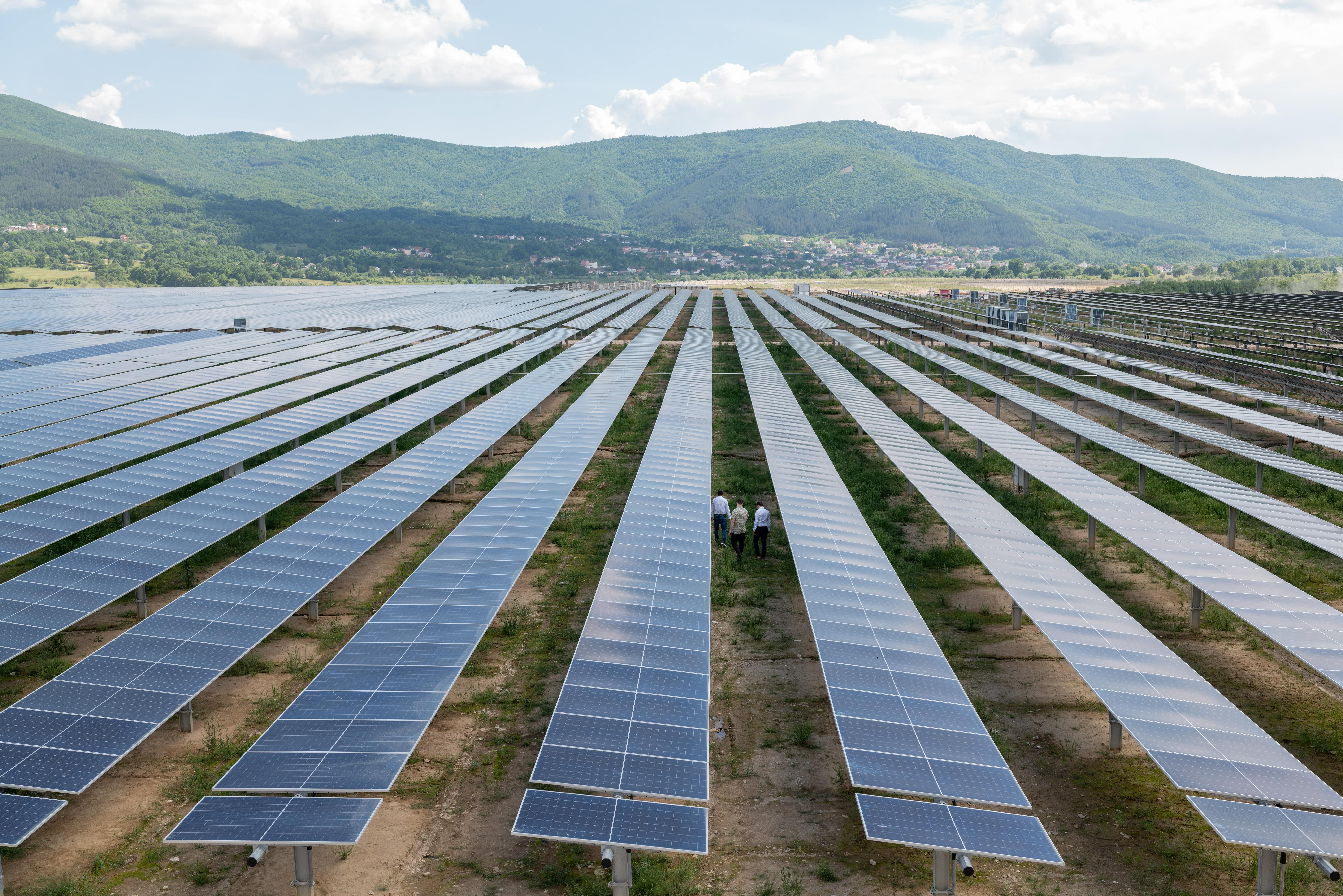 a solar panel array.